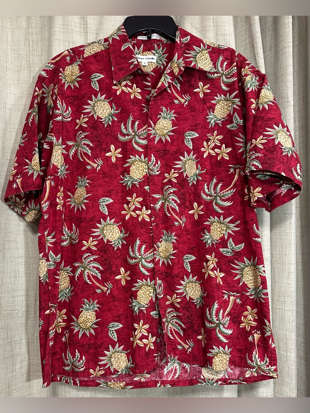 Vintage 90s Pierre Cardin Pineapple Button Up